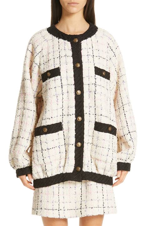 gucci tweed bomber|Gucci blazers for women.